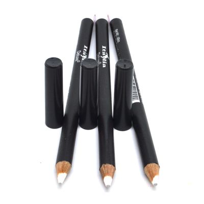 3 Pcs x Italia 1004 White Ultra Fine Eye liner Pencil Lip Eyeliner Set  Free ZipBag
