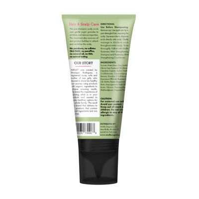 Mielle Organics Rosemary Mint Pre-Shampoo Clarifying Sugar Hair Scalp Scrub, 6 Ounce