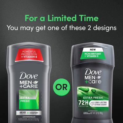 Dove Men  Care Antiperspirant Deodorant, 72hr Sweat &amp; Odor Protection, Vitamin E, Triple Moisturizer, 4 Pack