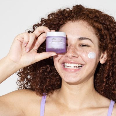 Pacifica Face Cream - Vegan Ceramide Barrier Cream wNiacinamide &amp; Shea Butter - Hydrating Daily Face Moisturizer Fragrance Free for Sensitive Skin, Vegan, Clean Beauty Allergy &amp; Dermatologist Tested