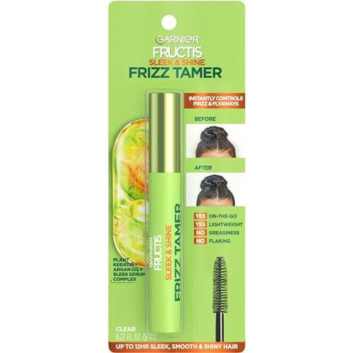 Garnier Fructis Sleek &amp; Shine Frizz Tamer Slicking Hair Serum Wand for Frizz and Flyaways, 0.27 Fl Oz