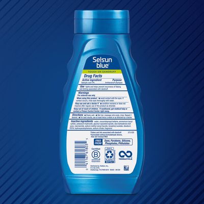 Selsun Blue Naturals Itchy Dry Scalp Anti-dandruff Shampoo, 11 fl. oz., Extra-Hydrating Formula Plus Vitamins B5 &amp; E, Salicylic Acid 3%