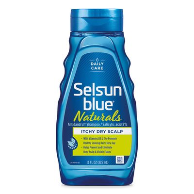Selsun Blue Naturals Itchy Dry Scalp Anti-dandruff Shampoo, 11 fl. oz., Extra-Hydrating Formula Plus Vitamins B5 &amp; E, Salicylic Acid 3%