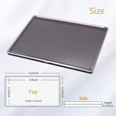 AJLTPA Magnetic Makeup Palette with Clear Top, Empty Eyeshadow Pan Dispensing Storage Box with 40Pcs Adhesive Metal Stickers for DIY Cosmetics Blush Powder(XL Large - 9.25"x6.57")