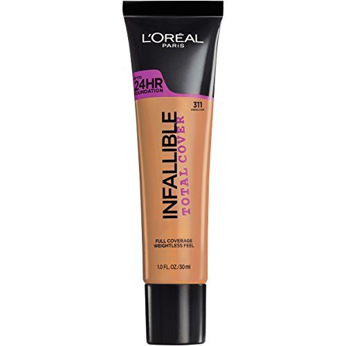 LOral Paris Infallible Total Cover Foundation, Creme Cafe, 1 fl oz.