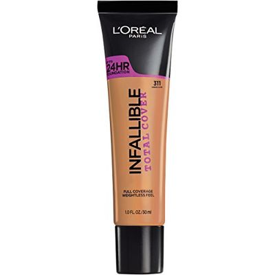 LOral Paris Infallible Total Cover Foundation, Creme Cafe, 1 fl oz.