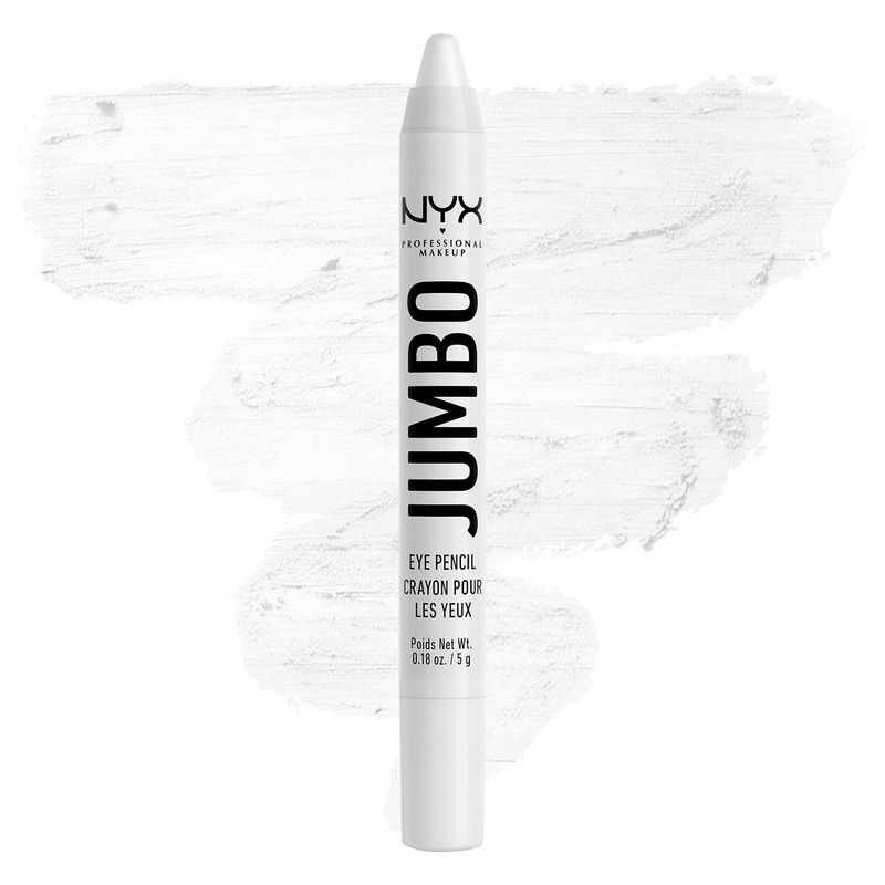 NYX PROFESSIONAL MAKEUP Jumbo Eye Pencil, Blendable Eyeshadow Stick &amp; Eyeliner Pencil - Milk (White)