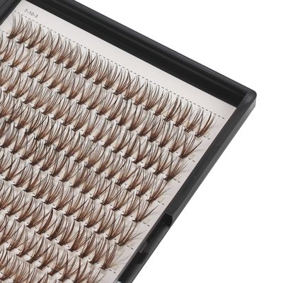 Dedila Grafting 20Roots Brown Color Makeup Cluster Eyelashes Thickness 0.07mm D Curl Individula False Eyelashes Dramatic 3D Volume Eye Lashes Extensions 10-20mm to Choose (13mm)