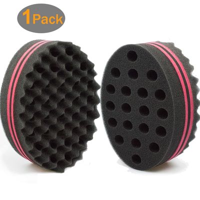 Hair Magic Twist Sponge Two-Sided Dread Afro Coil Barber Tool for Curling and Waving Men's and Women's LongShort Hair, 1 Pc