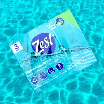 (3 Pack) Zest Aqua 4 oz. 3 Bar ct  9 Bars Total