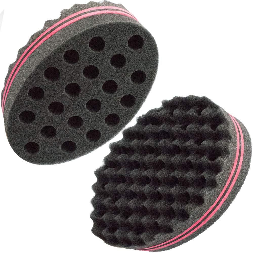 Hair Magic Twist Sponge Two-Sided Dread Afro Coil Barber Tool for Curling and Waving Men&#39;s and Women&#39;s LongShort Hair, 1 Pc