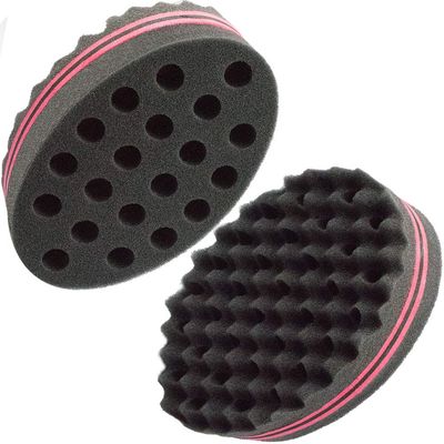 Hair Magic Twist Sponge Two-Sided Dread Afro Coil Barber Tool for Curling and Waving Men&#39;s and Women&#39;s LongShort Hair, 1 Pc
