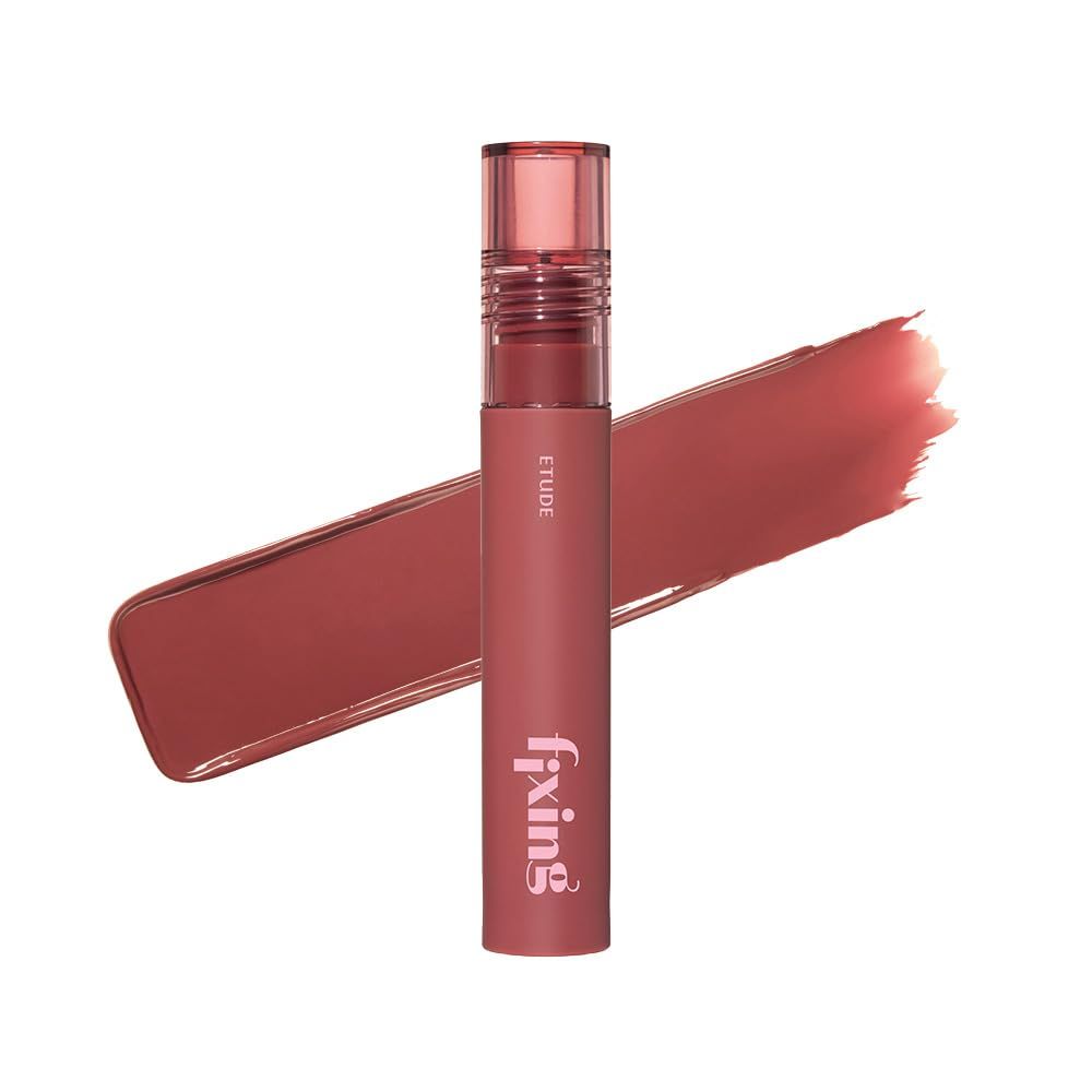 ETUDE Fixing Tint #06 Soft Walnut | Long Lasting High Pigmented Liquid Lipstick | Waterproof Lightweight Matte Finish Lip Stain | Full Coverage | Korean Makeup, Kbeauty, Perfect for Gift