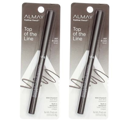 Almay Eyeliner Pencil - Top of the Line - 207 Brown - Pack of 2