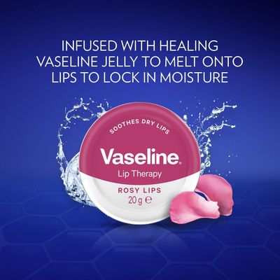 VASELINE Lip Therapy Rosy Lips with Rose &amp; Almond Oil 20g 0.70 oz.