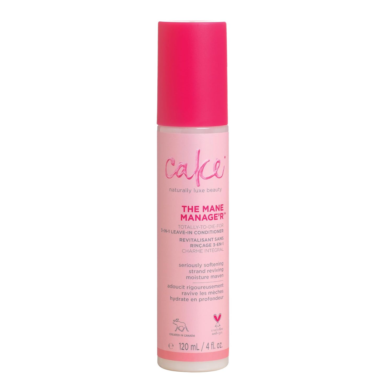 Cake Beauty Leave in Conditioner, The Mane Manager - Moisturizing &amp; Softening - With Coconut Oil, Biotin, Soy &amp; Rice Proteins - For DryNormal Hair Types - 4 Fl Oz  120 mL