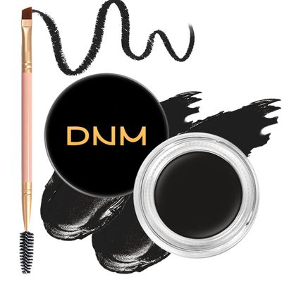 BEFIVECOK Eyebrow Pomade Kit with Dual-ended Eyebrow Brush, Water and Stain Resistant High Pigment Brow Pomade, Corrects Brow Imperfections for Natural Long-lasting Brow Makeup (11# Black)