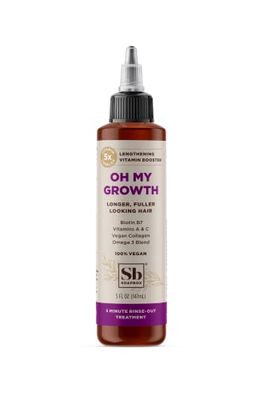 Soapbox Oh My Growth, Lengthening Vitamin Booster Treatment for All Hair Types with Biotin, Vegan Collagen &amp; Vitamins A &amp; C, Paraben &amp; Cruelty Free, For Thicker, Fuller Hair for Men &amp; Women (5 oz)