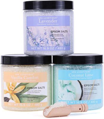 Bath Salts for Soaking, Spa Luxetique Epsom Salts Gifts Set for Women, 3.17lbs Bath Salts for Women, Epsom Salts for Soaking, Mother&#39;s Day Christmas Gifts for Woman Mom