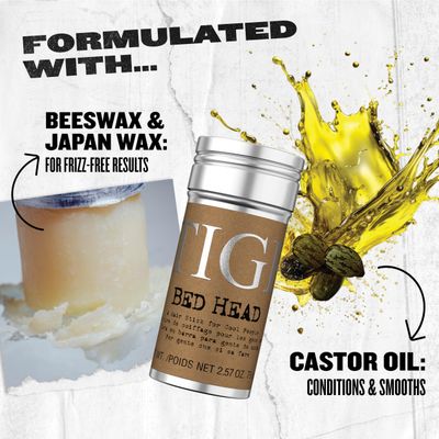 TIGI Bed Head Hair Wax Stick for a Soft, Pliable Hold, Hair Care Slick Back Stick Styling Product with Beeswax &amp; Japan Wax, 2.57 oz