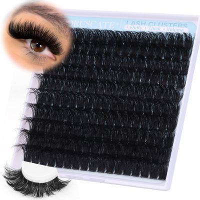 Fluffy Lash Clusters Long Eyelash Clusters, 180D Thick Cluster Eyelash Extensions 14-20mm Individual Lashes Look Like Lash Extension 170pcs Dramatic Eyelashes DIY Volume Lashes Strip by CORUSCATE