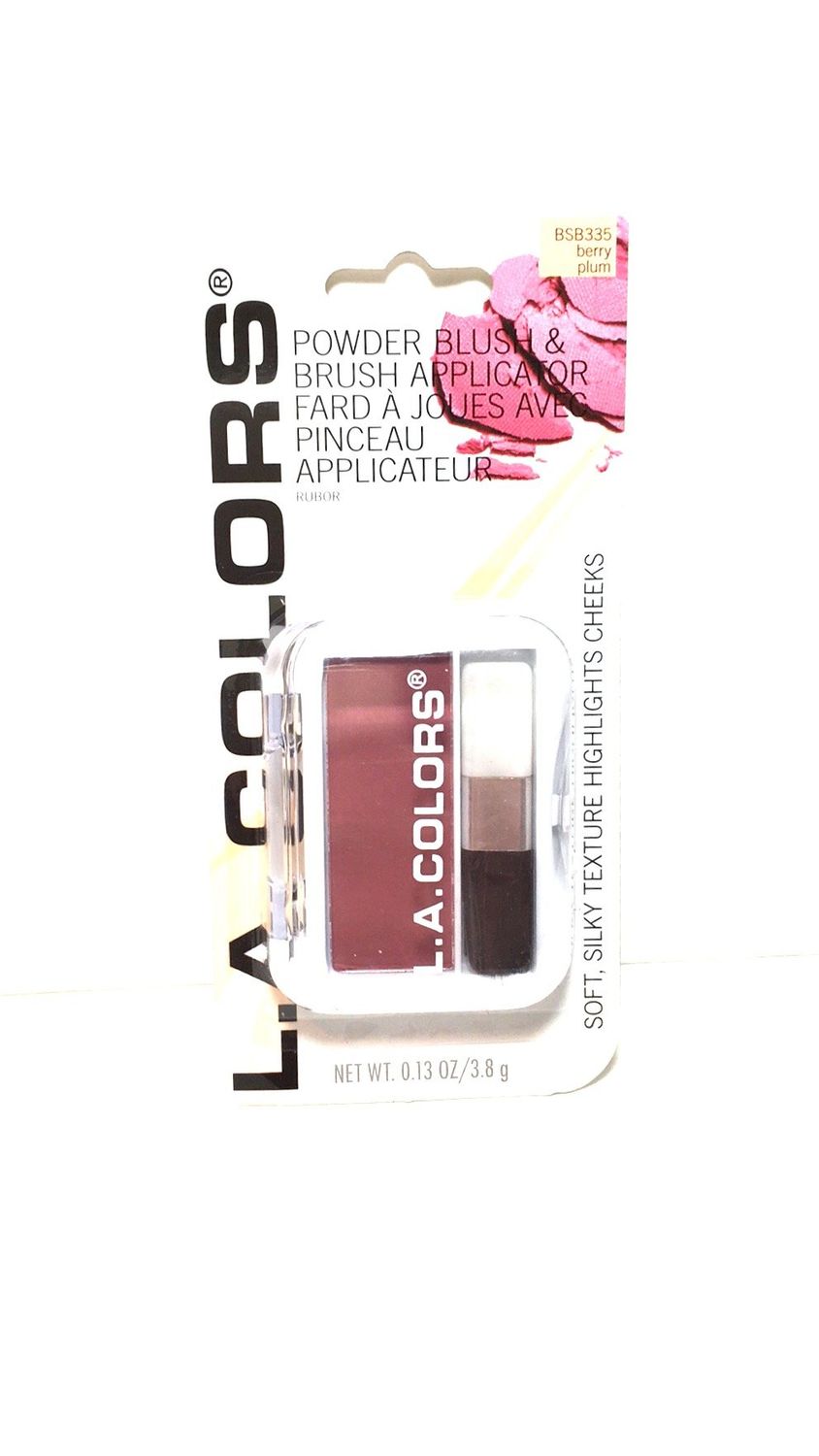 L.A Colors Professional Series BLUSH with Applicator, BSB335 Berry Plum, 0.13 Oz