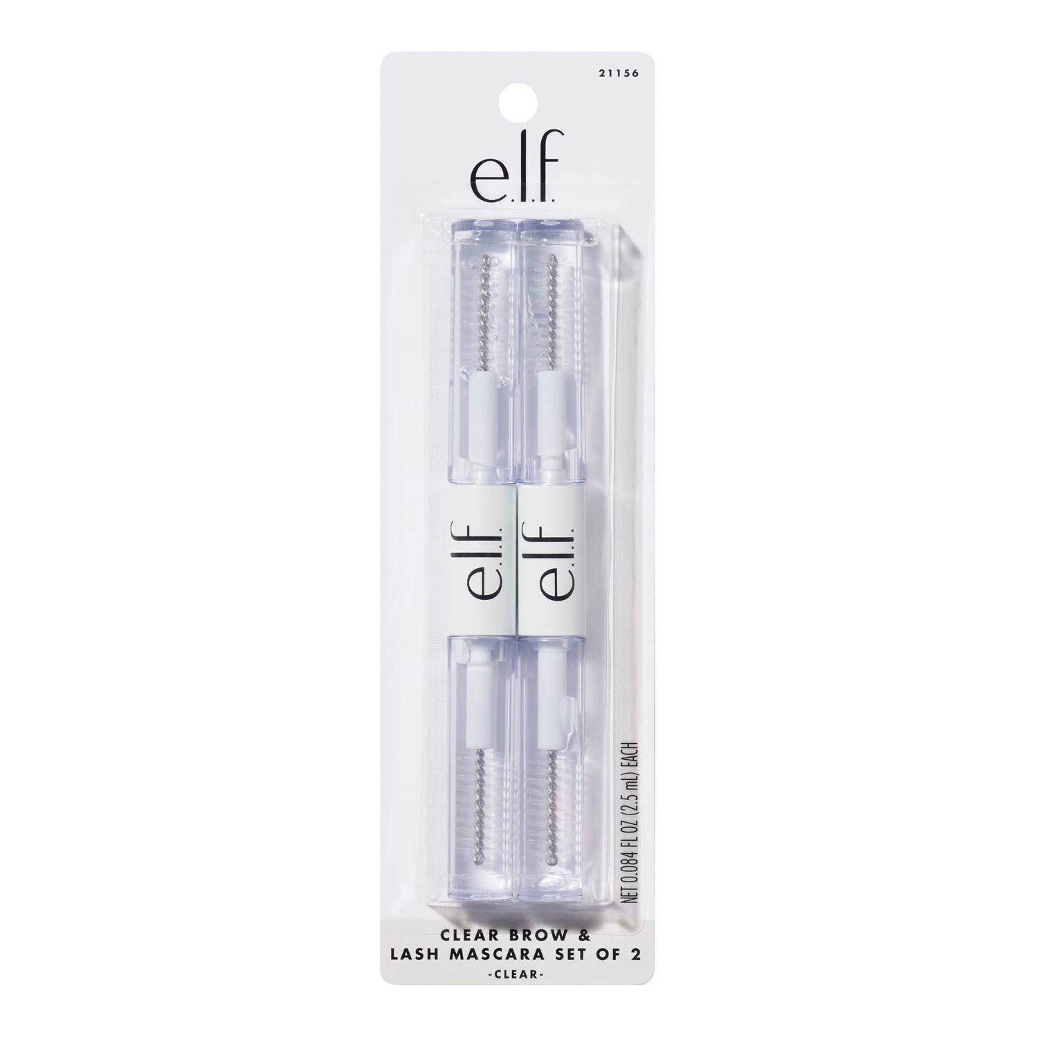 e.l.f. Clear Lash &amp; Brow Mascara 2-Pack, Conditioning Clear Brow &amp; Lash Gel For Grooming, Defining &amp; Separating, Long-Lasting, Vegan &amp; Cruelty-Free