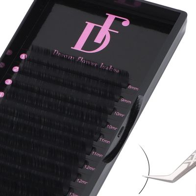 Eyelash Extension, Volume Lash Extensions 0.07 CC 8-15mm Mixed Tray Individual lash Extensions Soft Matte Black Single Eyelashes Professional Salon Use