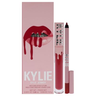 Kylie Cosmetics Matte Lip Kit - 503 Bad Lil Thing for Women - 2 Pc 0.10 oz Matte Liquid Lipstick, 0.03 oz Lip Liner