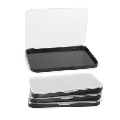 AJLTPA Magnetic Makeup Palette with Frosted Clear Top, 3Pack Empty Eyeshadow Dispensing Storage Box with 60Pcs Adhesive Metal Stickers for DIY Cosmetics Blush Powder-6.69&quot;X4.41&quot;Palette