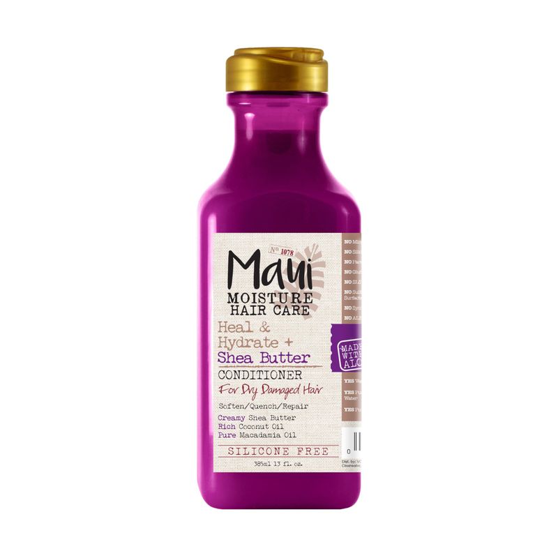 Maui Moisture Heal &amp; Hydrate  Shea Butter Conditioner to Repair &amp; Deeply Moisturize Tight Curly Hair with Coconut &amp; Macademia Oils, Vegan, Silicone, Paraben &amp; Sulfate-Free, 13 fl oz