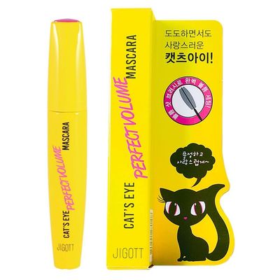 Jigott Cat&#39;s Eye Super Lash Mascara 12g - Long Lashes for Feminine and Charming Look (Perfect Volume Mascara)