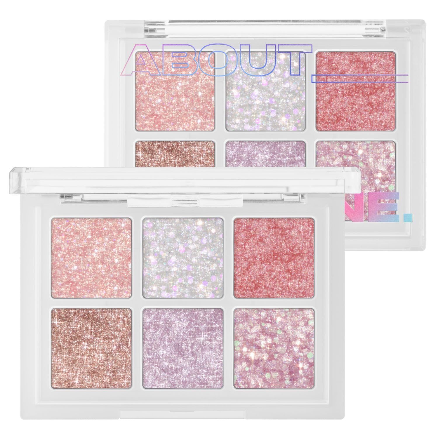 ABOUT TONE OHMY Glitter Pop 3 Colors - Glitter Eyeshadow Palette, High Pigment, Eye Glitter Balm, Highlighter Makeup, Shimmer Pearl Eye Shadow, Long-Lasting, Korea Eye Makeup (02 MYFAIRY)