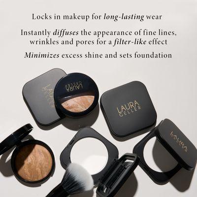 LAURA GELLER NEW YORK Matte Maker Pressed Setting Powder - Translucent - Setting Powder &amp; Finishing Powder - Oil-Control - Filter-Like Matte Finish - All Skin Types