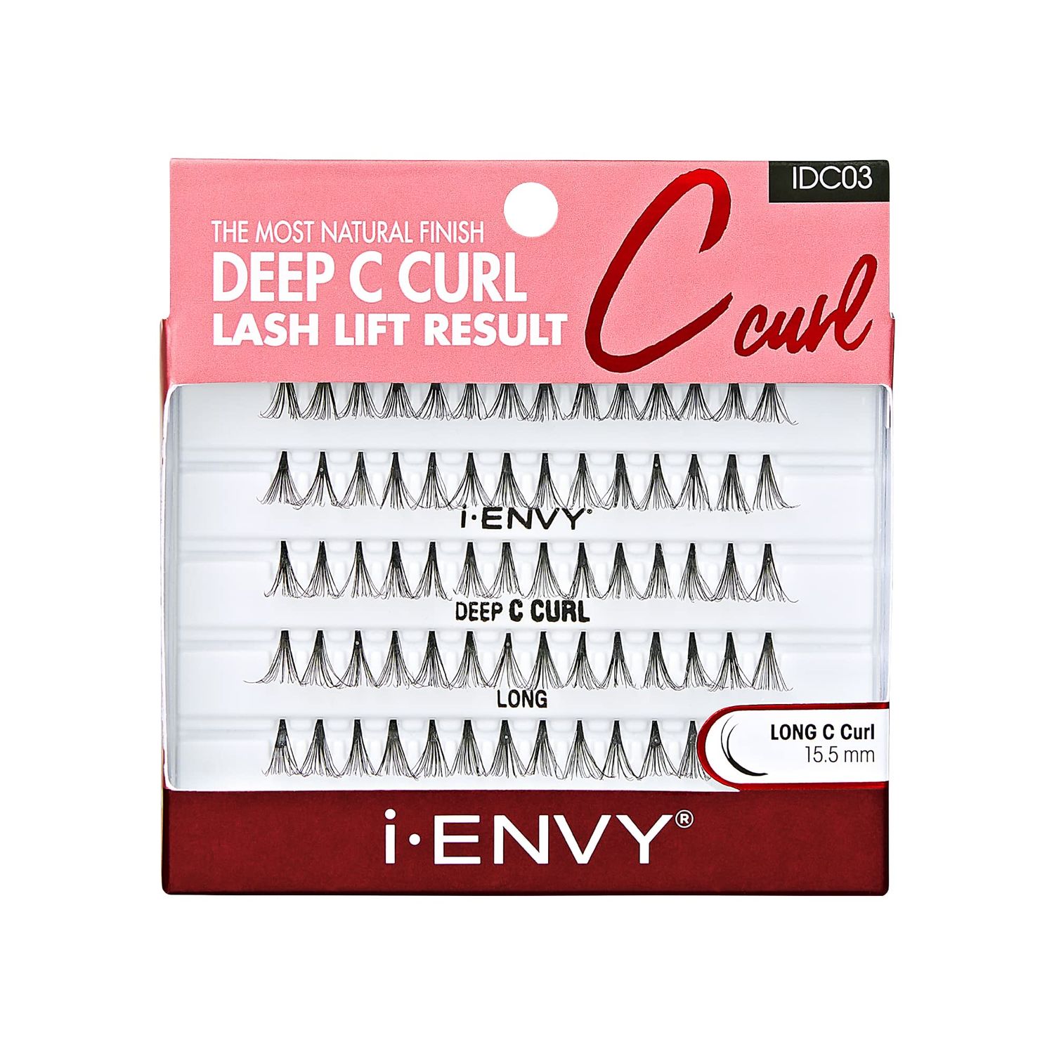 iENVY False Eyelashes Deep C Curl Individual Lashes Natural Finish Eyelash (Long)