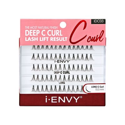 iENVY False Eyelashes Deep C Curl Individual Lashes Natural Finish Eyelash (Long)