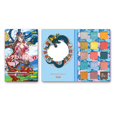 Rude Cosmetics Manga Collection Pressed Pigments and Shadows Palette - Adventures of Rudeko for Women - 0.77 oz Eye Shadow