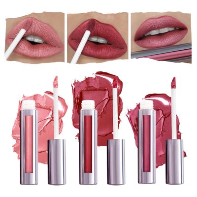 Runway Rogue Silk Glam Liquid Lipstick Lip Trio, Long Wear Frosted Liquid Lipstick Pack, (Call Sheet, Cocktail Hour, First Class)