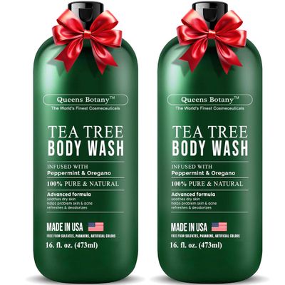 Antibacterial Tea Tree Oil Body Wash For Men &amp; Women - (2 Pack X 16oz) Remedy Soap Extra Strength - Helps Treat Acne, Athletes foot, Eczema, Toenail Fungus &amp; Jock Itch &amp; Ringworm - For All Skin Types