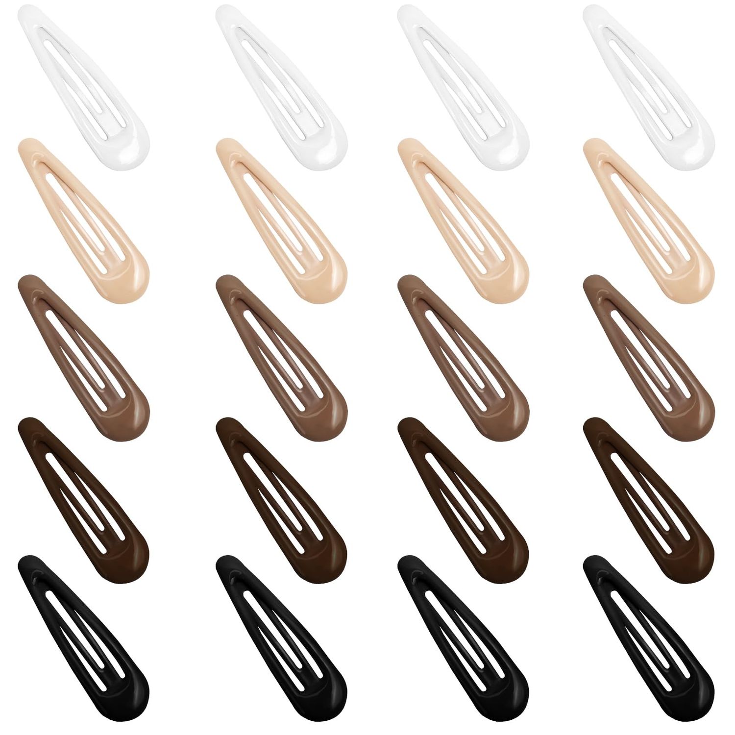 GKETN Snap Hair Clips for Women Water Drop Non Slip Hair Barrettes Heavy Coated Metal Hair Clips Accessory Mixed Color 20 PCS 1.89&quot;