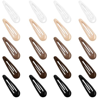 GKETN Snap Hair Clips for Women Water Drop Non Slip Hair Barrettes Heavy Coated Metal Hair Clips Accessory Mixed Color 20 PCS 1.89&quot;