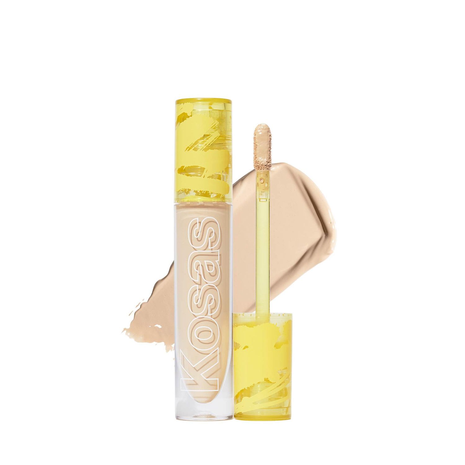 Kosas Revealer Concealer - Medium Coverage Makeup with Hyaluronic Acid, Conceals Dark Circles Under Eyes, Dark Spots and Blemishes  Brightens, Hydrates, Long-Lasting &amp; Vegan, (Tone 04 N)