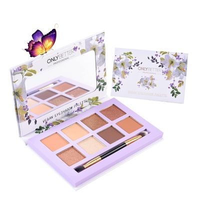ONLYBETTER Matte Eyeshadow Palette, Vegan Eyeshadow Palette with Brush, 8 Shades Nude Eyeshadow Palette High Pigmented Organic Eyeshadow Palette Long Lasting Naked Eyeshadow Palette