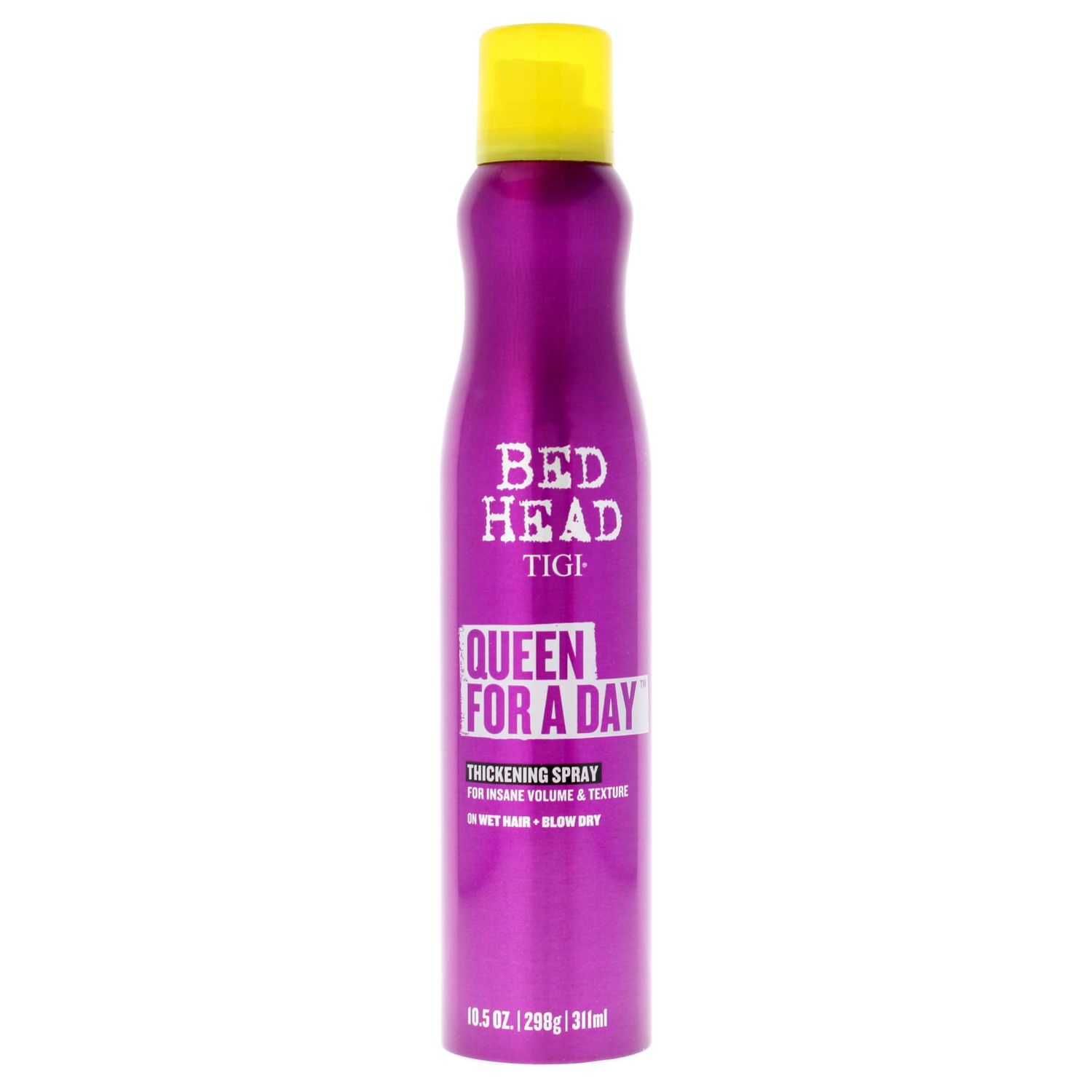 TIGI Bed Head Texture Spray, Queen For A Day Volume, 10.5 oz, Hair Thickening for Fine Hair, Alcohol Free, Berry Scent