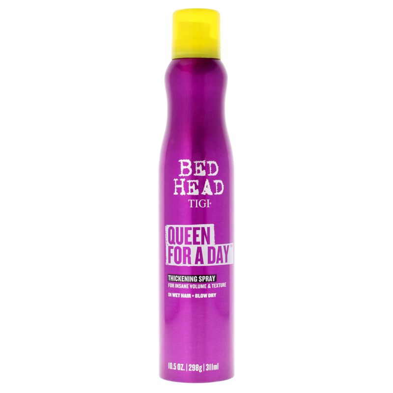 TIGI Bed Head Texture Spray, Queen For A Day Volume, 10.5 oz, Hair Thickening for Fine Hair, Alcohol Free, Berry Scent