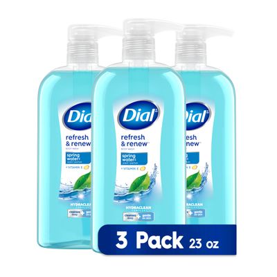 Dial Body Wash, Refresh &amp; Renew Spring Water, 23 fl oz (Pack of 3)