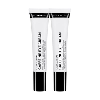 The INKEY List Caffeine Eye Cream Duo, Reduce Eye Puffiness and Dark Circle, Blur Fine Lines, 0.5 fl oz (2 Pack)