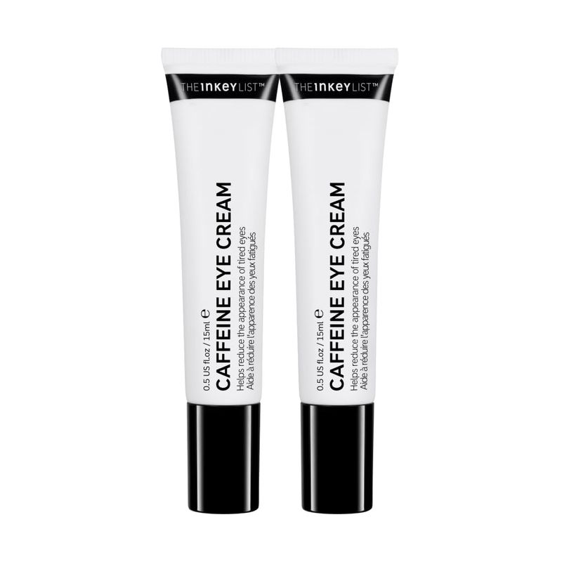 The INKEY List Caffeine Eye Cream Duo, Reduce Eye Puffiness and Dark Circle, Blur Fine Lines, 0.5 fl oz (2 Pack)