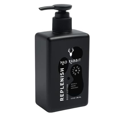 Mad Rabbit Replenish Tattoo Body Lotion - Fragrance-Free Lotion, Non-Greasy &amp; Silicone-Free, Clean Ingredients, Lightweight for Daily Use (9.5 Ounce)