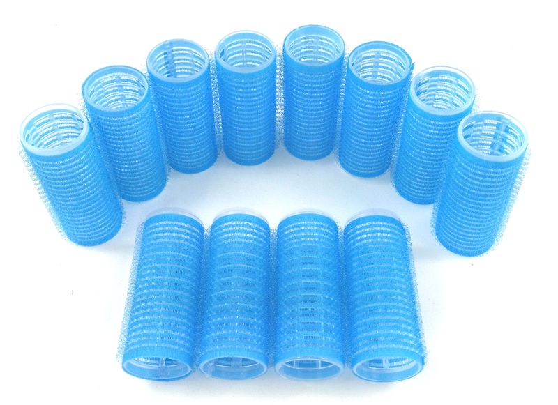Kamay's Small Size Hair Rollers Curlers Self Grip Holding, For Hairdressing, Design Gripping Sticky Cling Style For DIY Or Salon (25mm1" 12PCS) Random Color